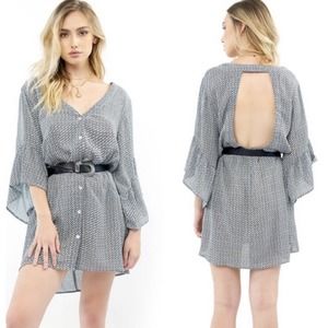 Saltwater Luxe NEW Womens Size Small Willa Kimono Geometric Lightweight Dress